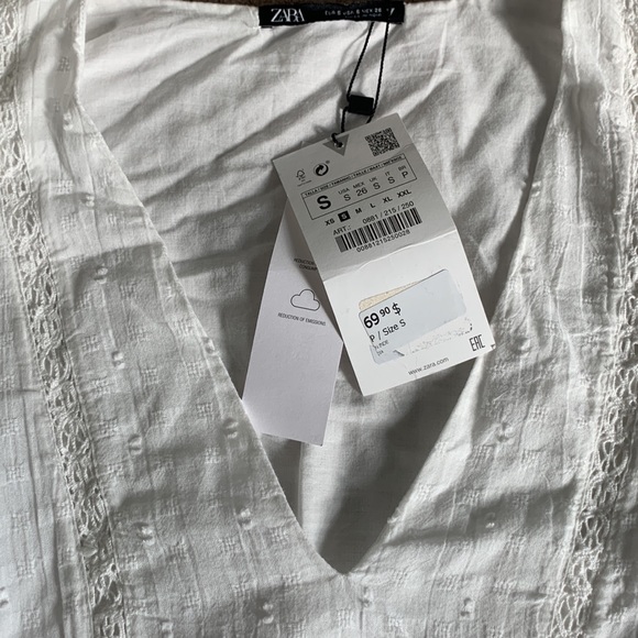 NWT Zara Lace Insert Mini Dress- Size S - Picture 4 of 4